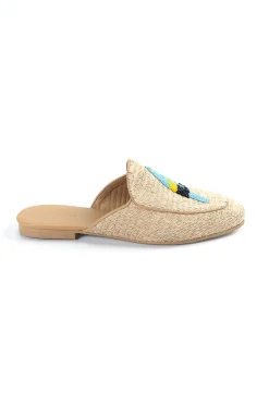 FARM Rio Sand Macaw Artisanal Loafer Mule Hot