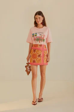 FARM Rio Sand Palm Scarf Skirt Outlet