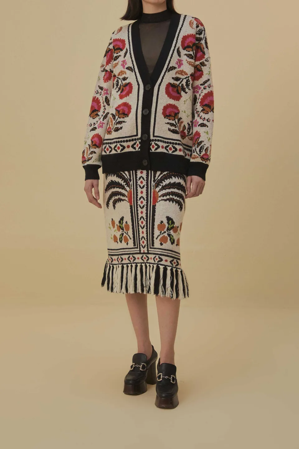 FARM Rio Sand Palms Paradise Knit Cardigan Hot