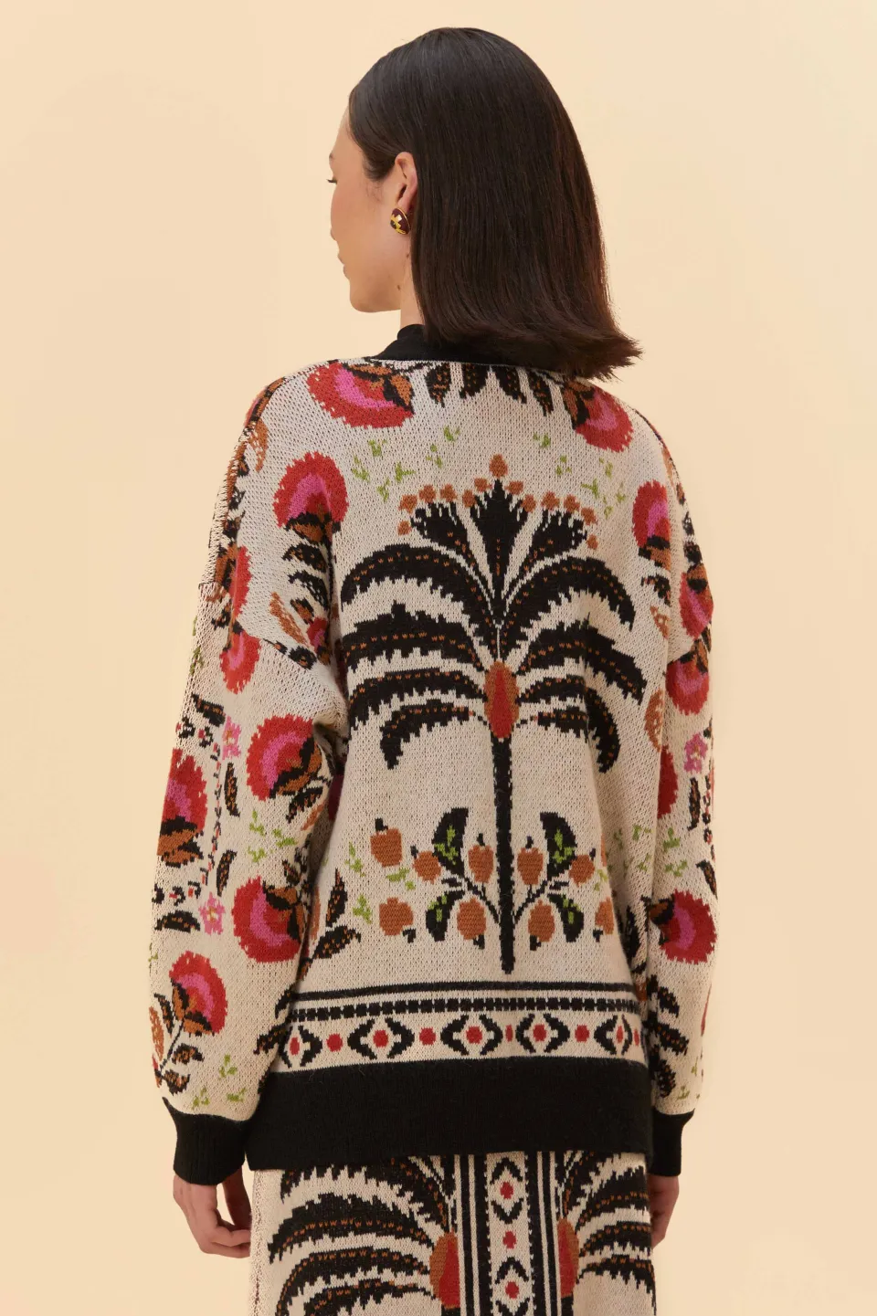 FARM Rio Sand Palms Paradise Knit Cardigan Hot