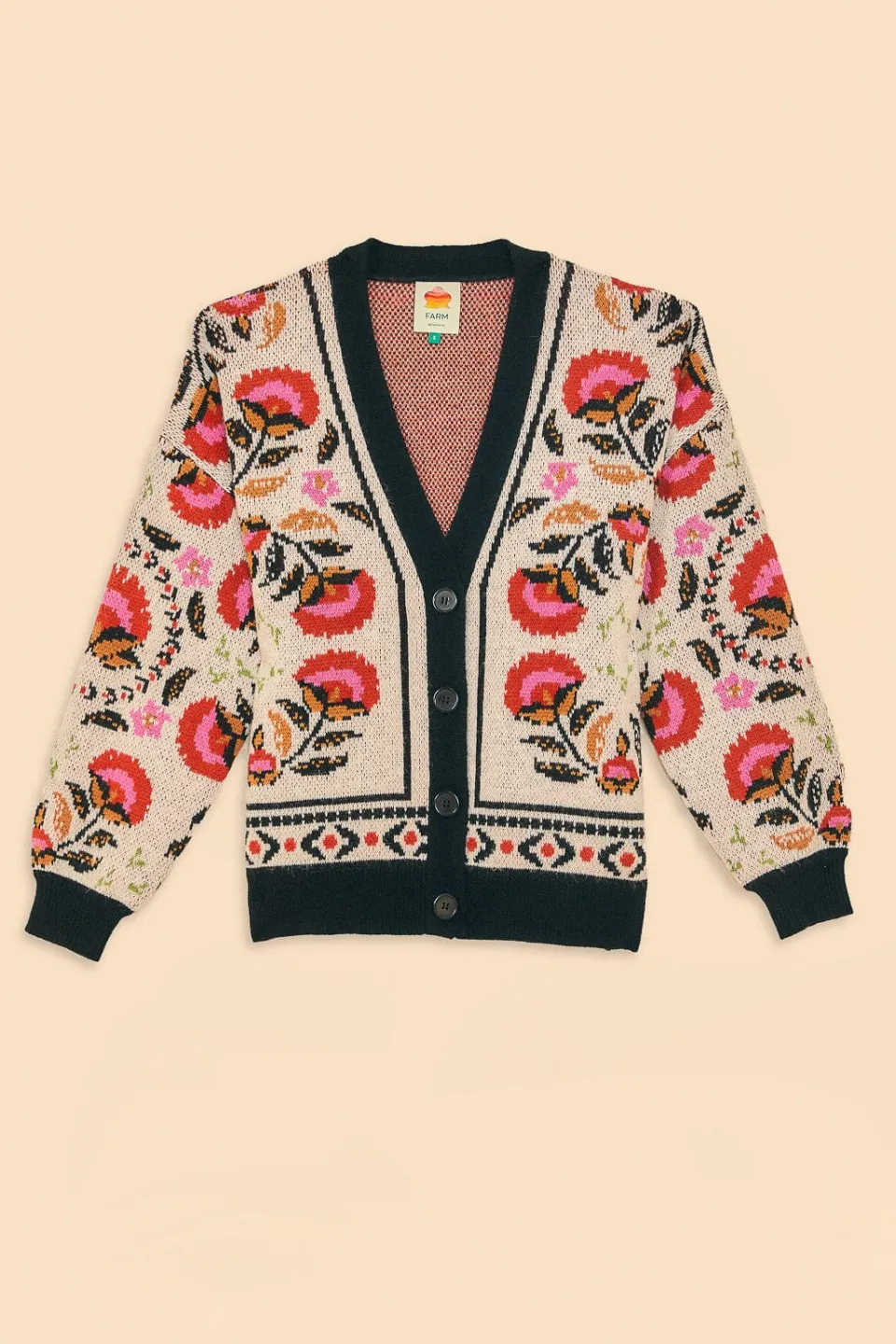 FARM Rio Sand Palms Paradise Knit Cardigan Hot