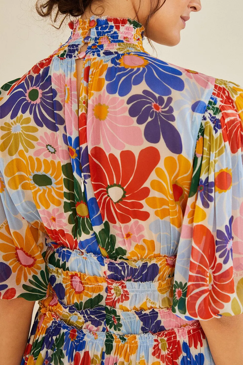 FARM Rio Sand Sunny Daisies Maxi Dress Hot