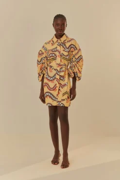 FARM Rio Sand Time Snake Mini Dress Clearance