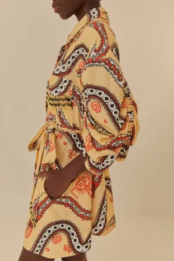 FARM Rio Sand Time Snake Mini Dress Clearance