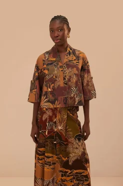 FARM Rio Savana Dream Caramel Utility Blouse Clearance