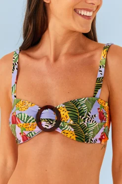 FARM Rio Striped Bananas Bikini Top Online