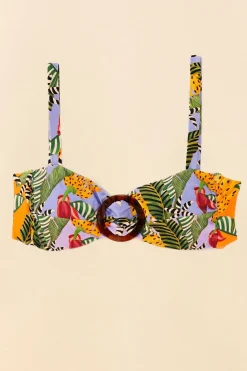 FARM Rio Striped Bananas Bikini Top Online