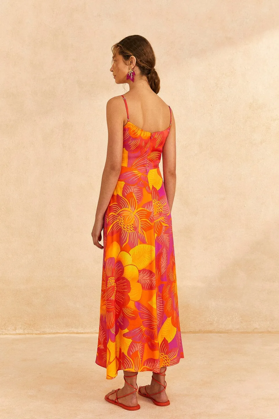 FARM Rio Summer Garden Ombre Lenzing™ Ecovero™ Viscose Midi Dress Outlet