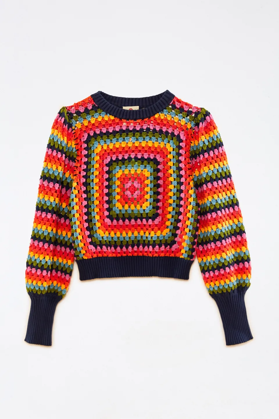 FARM Rio Sunset Stripes Crochet Sweater Sale