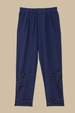 FARM Rio Surrealist Richelieu Embroidered Euroflax™ Premium Linen Pants Best