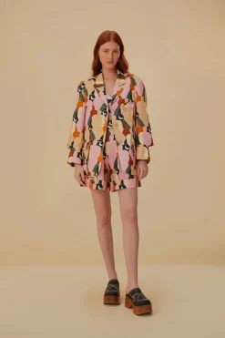 FARM Rio The Kiss Multicolor Cut Out Blazer