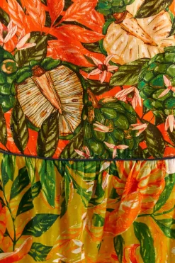 FARM Rio TIERED MIDI SKIRT | Caipirinha Print Discount