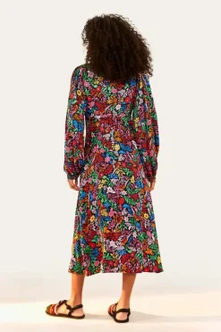 FARM Rio Tropical Garden Lenzing™ Ecovero™ Viscose Midi Dress