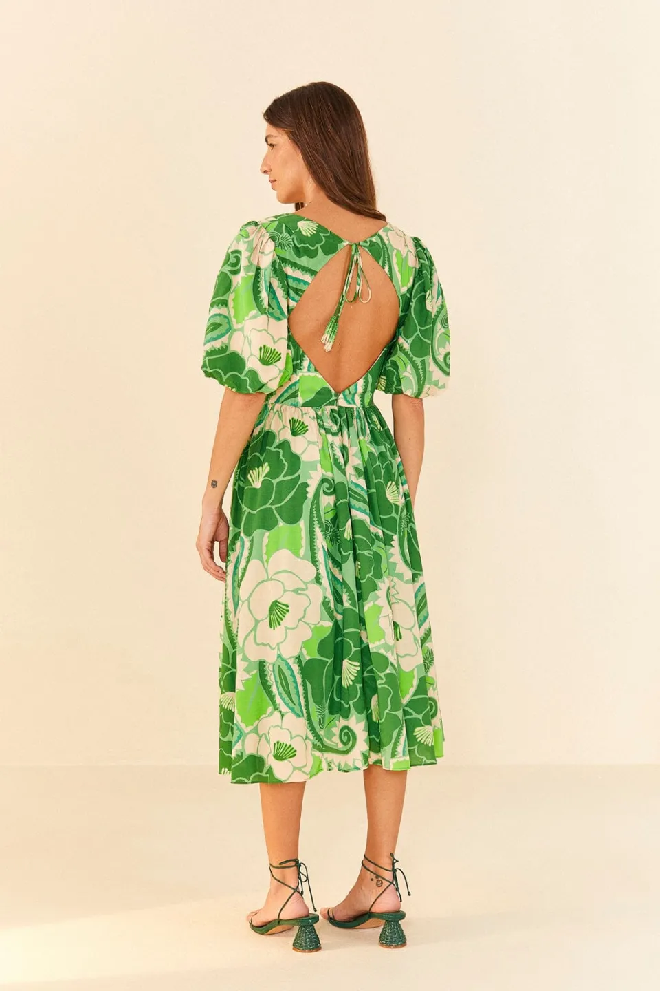 FARM Rio Tropical Groove Midi Dress New