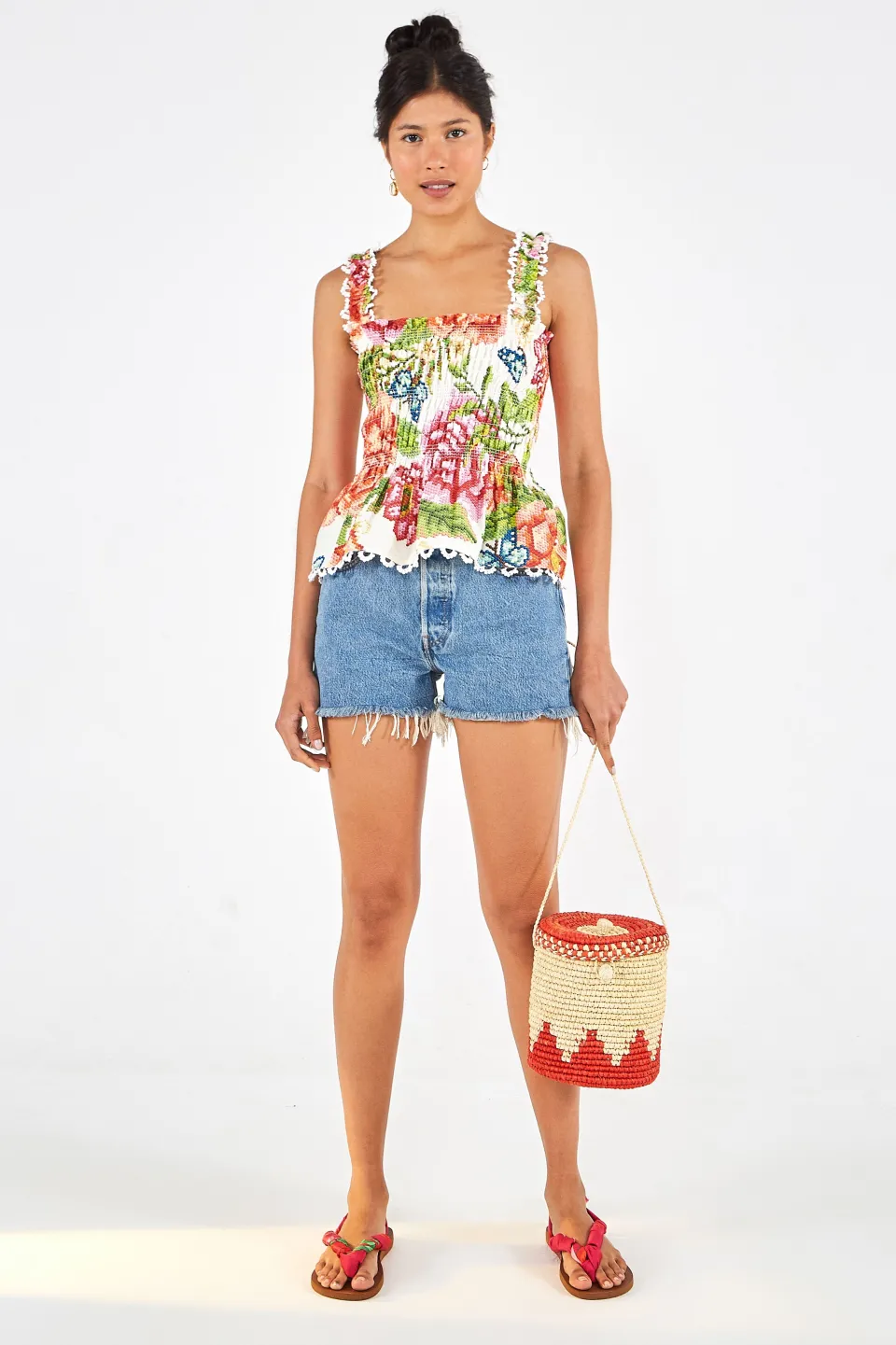 FARM Rio VINTAGE FLORAL BLOUSE Discount