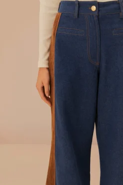 FARM Rio Western Denim Wide Pants Low Waisted Outlet