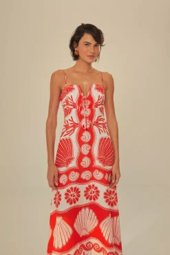 FARM Rio White Ainika Shell LENZING™ ECOVERO™ Euroflax™ Maxi Dress Best