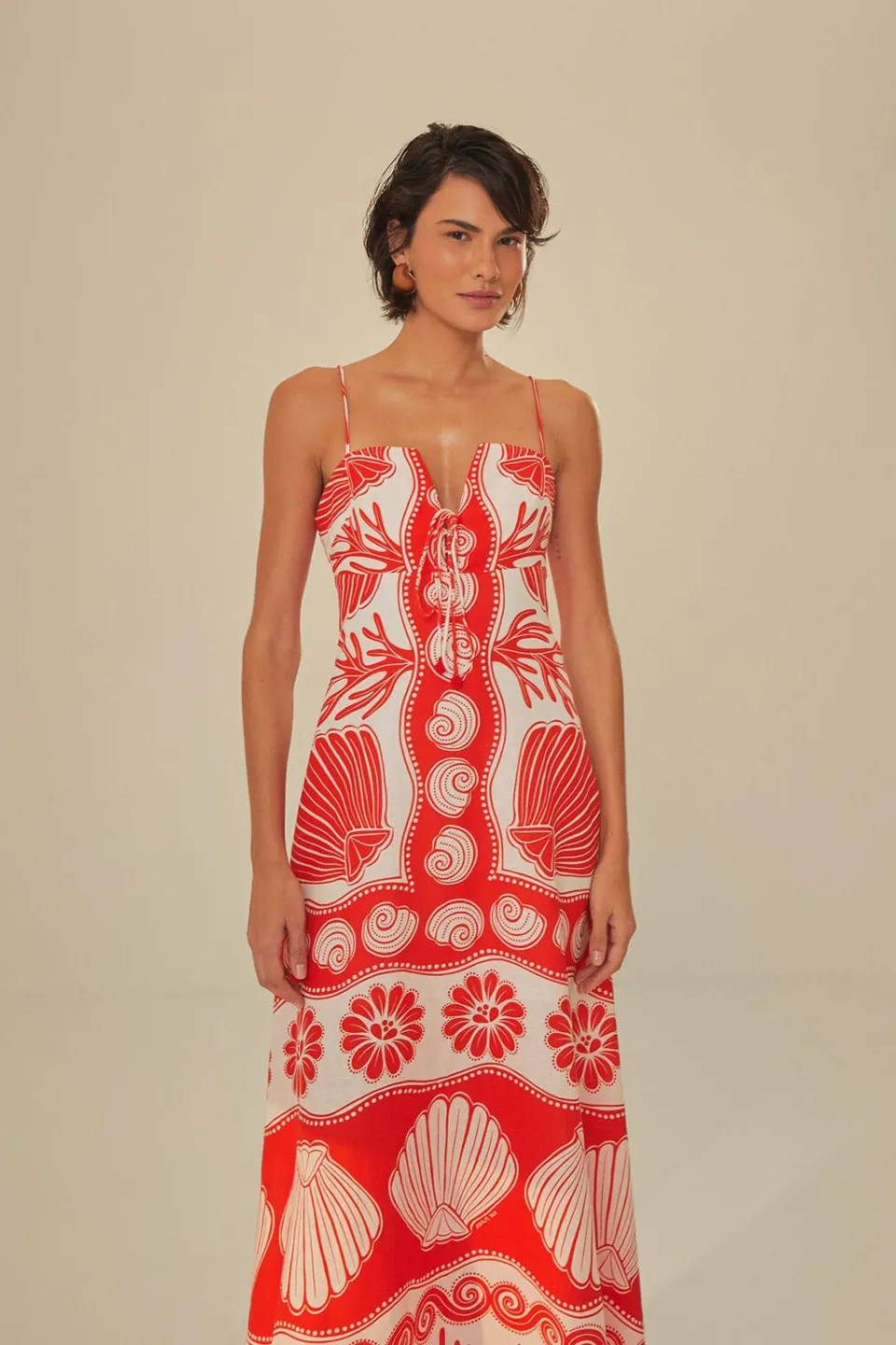 FARM Rio White Ainika Shell LENZING™ ECOVERO™ Euroflax™ Maxi Dress Best