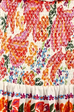 FARM Rio WHITE MINI SKIRT | Spring Bananas Print Best