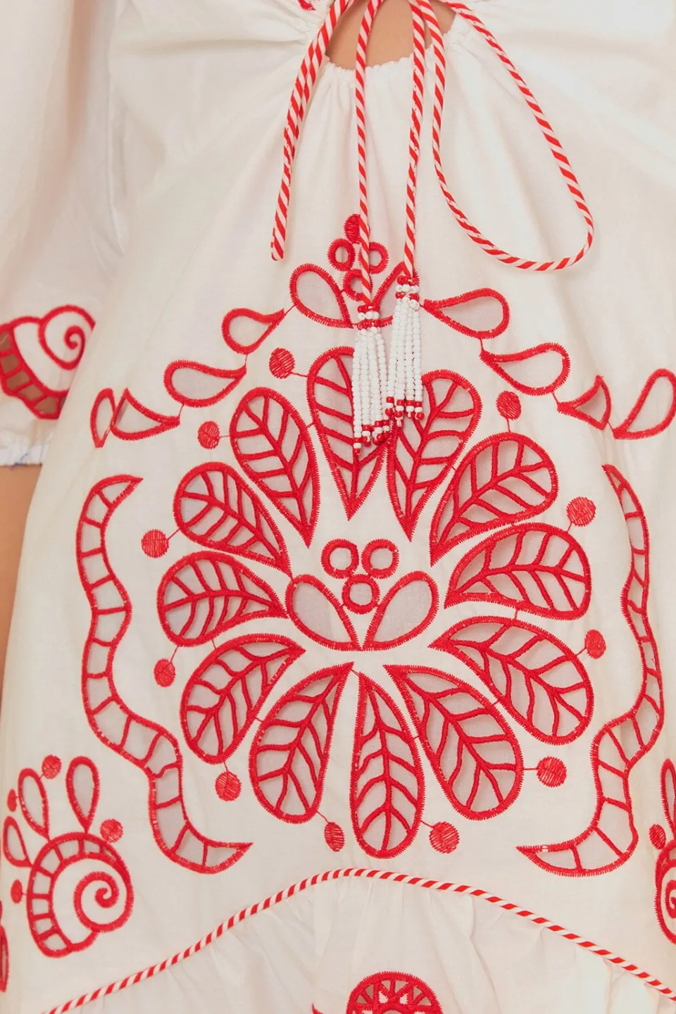 FARM Rio White Richelieu V Neck Maxi Dress Online