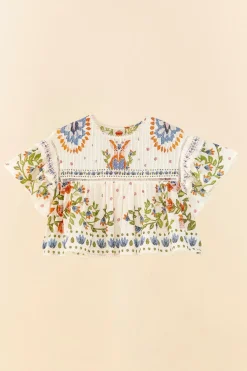 FARM Rio White Summer Garden Blouse Clearance