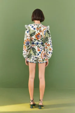 FARM Rio White Summer Garden Romper Hot