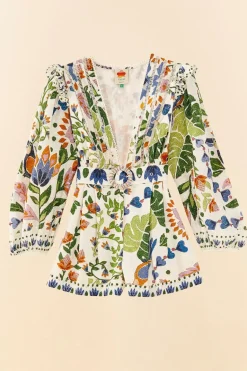 FARM Rio White Summer Garden Romper Hot