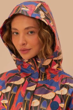FARM Rio Wild Mushrooms Short Raincoat Outlet