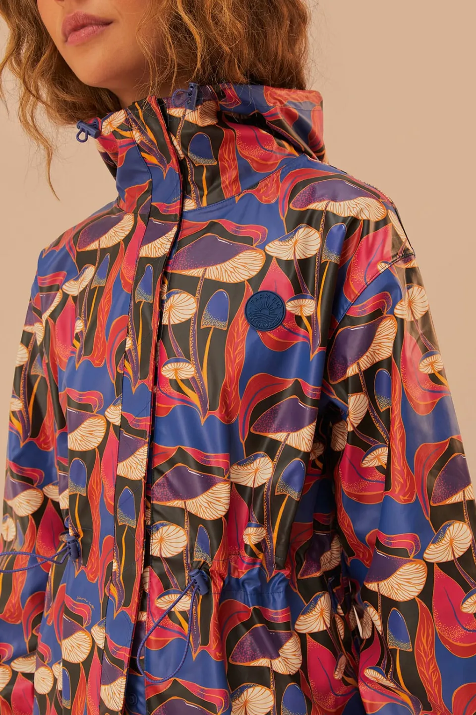 FARM Rio Wild Mushrooms Short Raincoat Outlet
