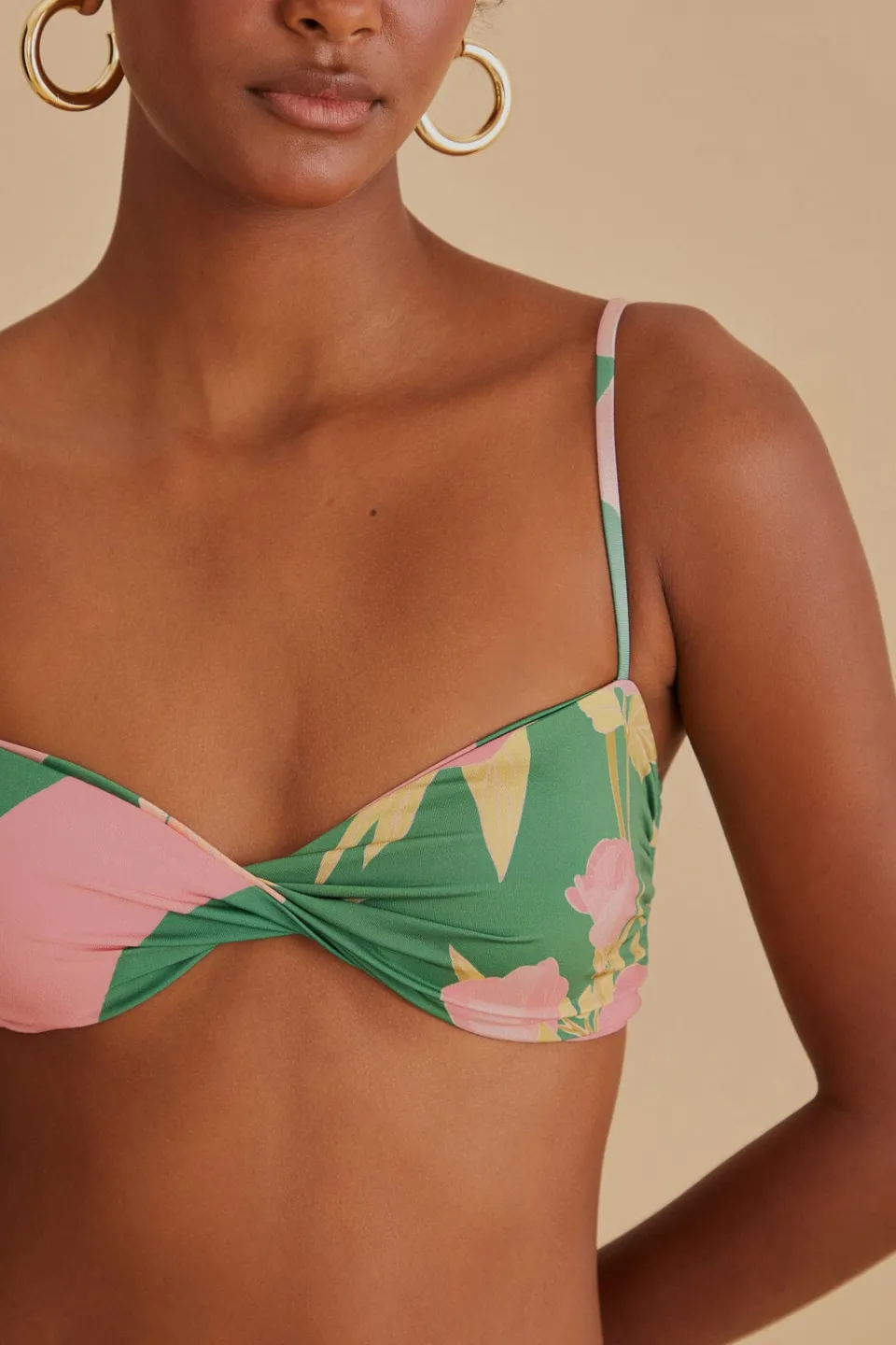 FARM Rio Winter Garden Twist Bikini Top Best