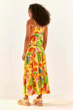 FARM Rio Yellow Blouse | Beaks & Bananas Print