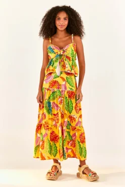 FARM Rio Yellow Blouse | Beaks & Bananas Print