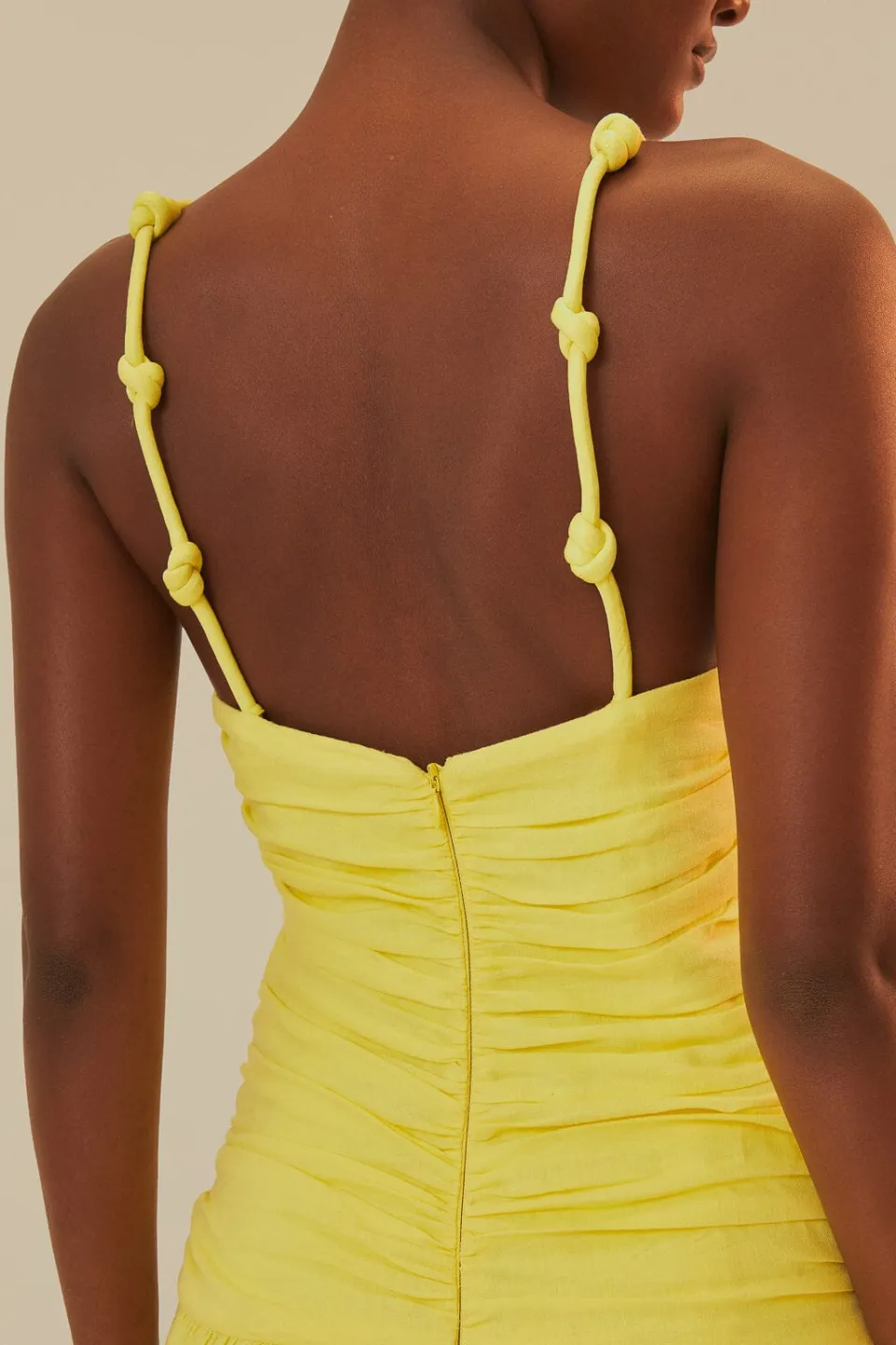 FARM Rio Yellow Cross Over Maxi Dress