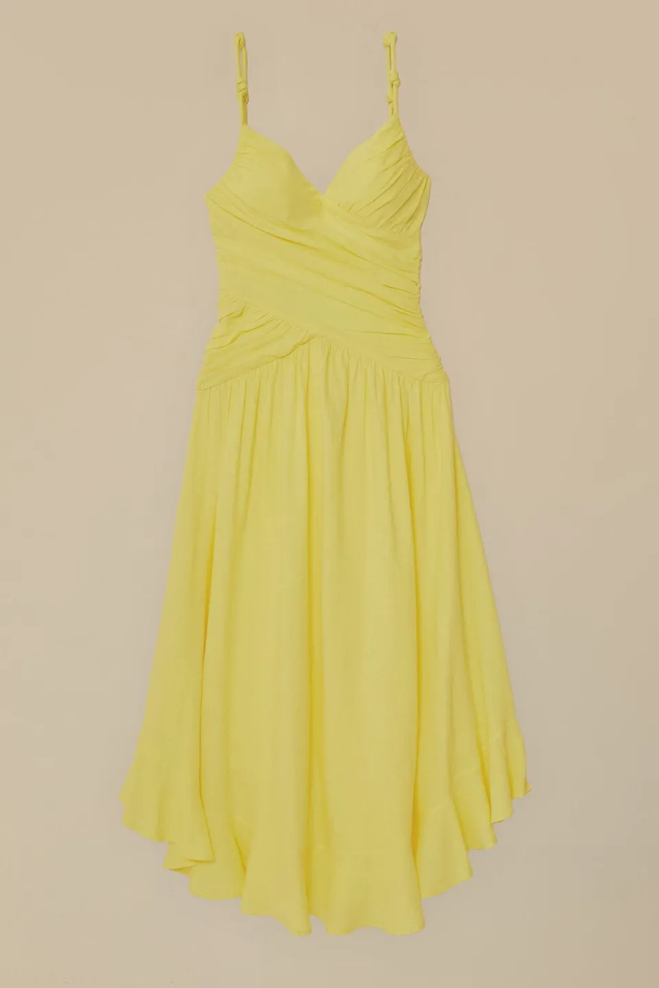 FARM Rio Yellow Cross Over Maxi Dress