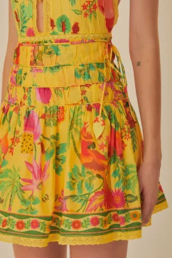 FARM Rio Yellow Delicate Fruit Garden Mini Skirt Sale