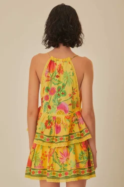 FARM Rio Yellow Delicate Fruit Garden Mini Skirt Sale