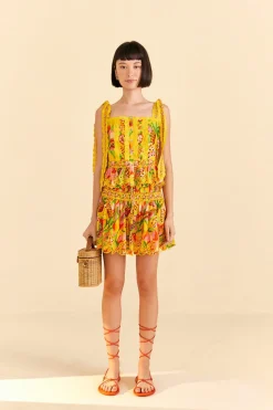 FARM Rio Yellow Fruits Paradise Blouse Best