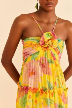 FARM Rio Yellow Macaw Bloom Maxi Dress Best