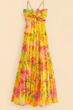 FARM Rio Yellow Macaw Bloom Maxi Dress Best