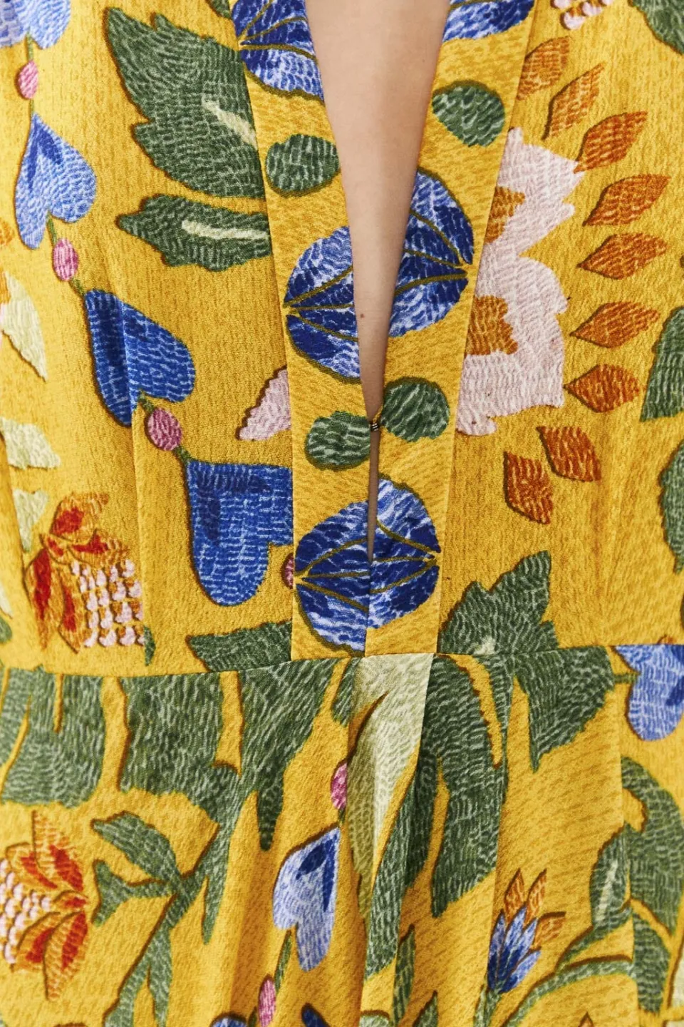 FARM Rio Yellow Summer Garden Maxi Dress Hot