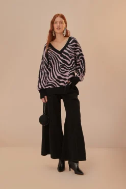 FARM Rio Zebra Skin Knit Sweater