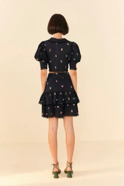 FARM Rio Zodiac Cross Stitch Mini Skirt Best
