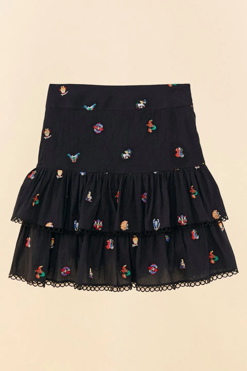 FARM Rio Zodiac Cross Stitch Mini Skirt Best